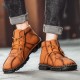 Men Hand Stitching Hook-loop Casual Not-slip Boot Shoes Men Hand Stitching Hook-loop Casual Not-slip Boot Shoes