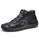 Menico Men Hand Stitching Leather Non Slip Comfy Ankle Boots Menico Men Hand Stitching Leather Non Slip Comfy Ankle Boots