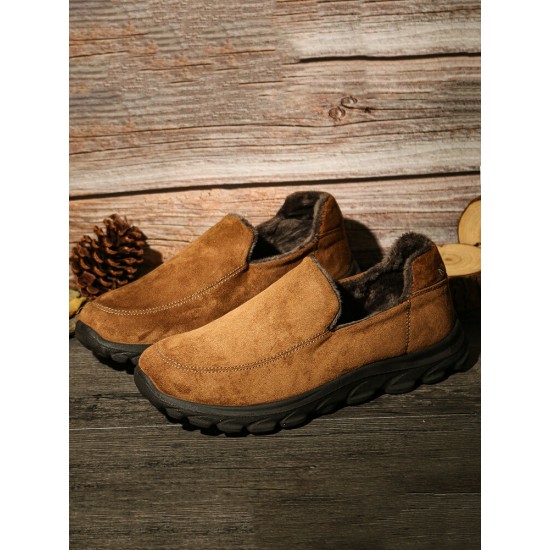 Men Warm Plus Lining Soft Sole Slip On Comfy Casual Boots Men Warm Plus Lining Soft Sole Slip On Comfy Casual Boots