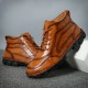 Men Cow Leather Non Slip Hand Stitching Casual Outdoor Boots Men Cow Leather Non Slip Hand Stitching Casual Outdoor Boots