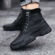Men Stylish Microfiber Leather Lace Up Casual Ankle Boots Men Stylish Microfiber Leather Lace Up Casual Ankle Boots