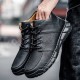 Men Microfiber Leather Non Slip Soft Sole Outdoor Casual Ankle Boots Men Microfiber Leather Non Slip Soft Sole Outdoor Casual Ankle Boots