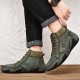 Men Soft Slip Resistant Lace Up Microfiber Leather Ankle Boots Men Soft Slip Resistant Lace Up Microfiber Leather Ankle Boots