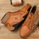 Men Soft Slip Resistant Lace Up Microfiber Leather Ankle Boots Men Soft Slip Resistant Lace Up Microfiber Leather Ankle Boots