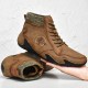 Men Soft Slip Resistant Lace Up Microfiber Leather Ankle Boots Men Soft Slip Resistant Lace Up Microfiber Leather Ankle Boots