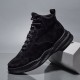 Men Pure Color Non Slip Lace Up Casual Leather Boots Men Pure Color Non Slip Lace Up Casual Leather Boots
