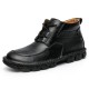 Menico Men Hand Stitching Soft Lace Up Leather Ankle Boots Menico Men Hand Stitching Soft Lace Up Leather Ankle Boots