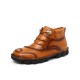 Men Cow Leather Hand Stitching Non Slip Soft Sole Casual Ankle Boots Men Cow Leather Hand Stitching Non Slip Soft Sole Casual Ankle Boots