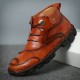 Men Cow Leather Hand Stitching Non Slip Soft Sole Casual Ankle Boots Men Cow Leather Hand Stitching Non Slip Soft Sole Casual Ankle Boots