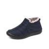 Men Waterproof Fabric Plush Lining Slip On Casual Ankle Boots