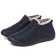 Men Waterproof Fabric Plush Lining Slip On Casual Ankle Boots Men Waterproof Fabric Plush Lining Slip On Casual Ankle Boots