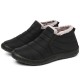 Men Waterproof Fabric Plush Lining Slip On Casual Ankle Boots Men Waterproof Fabric Plush Lining Slip On Casual Ankle Boots