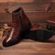 Men British Style Brogue Microfiber Leather Zipper lace Up Ankle Bootes Men British Style Brogue Microfiber Leather Zipper lace Up Ankle Bootes