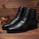 Men British Style Brogue Microfiber Leather Zipper lace Up Ankle Bootes Men British Style Brogue Microfiber Leather Zipper lace Up Ankle Bootes