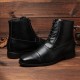 Men British Style Brogue Microfiber Leather Zipper lace Up Ankle Bootes Men British Style Brogue Microfiber Leather Zipper lace Up Ankle Bootes