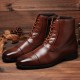 Men British Style Brogue Microfiber Leather Zipper lace Up Ankle Bootes Men British Style Brogue Microfiber Leather Zipper lace Up Ankle Bootes