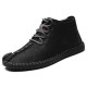 Menico Men Hand Stitching Leather Non-slip Soft Sole Warm Casual Boots Menico Men Hand Stitching Leather Non-slip Soft Sole Warm Casual Boots