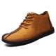 Menico Men Hand Stitching Leather Non-slip Soft Sole Warm Casual Boots Menico Men Hand Stitching Leather Non-slip Soft Sole Warm Casual Boots