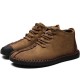 Menico Men Hand Stitching Leather Non-slip Soft Sole Warm Casual Boots Menico Men Hand Stitching Leather Non-slip Soft Sole Warm Casual Boots
