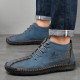 Menico Men Microfiber Leather Hand Stitching Non Slip Casual Ankle Boots Menico Men Microfiber Leather Hand Stitching Non Slip Casual Ankle Boots