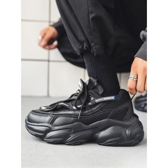 Breathable Lace Up Letter Graphic Sports Shoes Breathable Lace Up Letter Graphic Sports Shoes