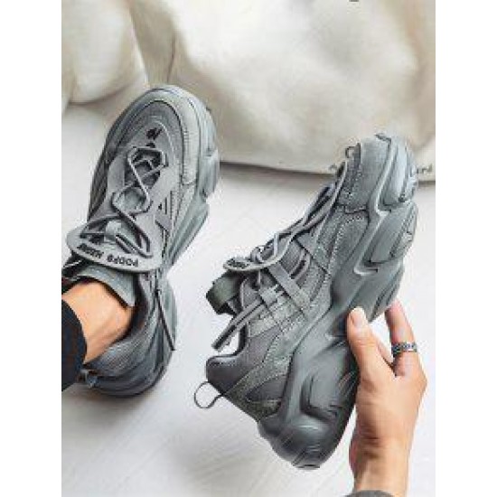 Letter Decor Chunky Sneakers Letter Decor Chunky Sneakers