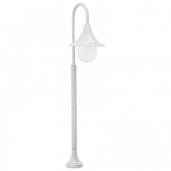 Garden Post Light E27 120 cm Aluminium White Garden Post Light E27 120 cm Aluminium White