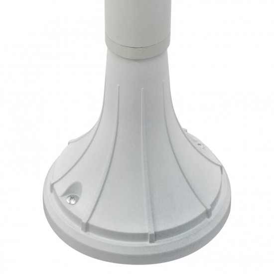 Garden Post Light E27 120 cm Aluminium White Garden Post Light E27 120 cm Aluminium White