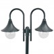 Garden Post Light E27 220 cm Aluminium 2-Lantern Dark Green Garden Post Light E27 220 cm Aluminium 2-Lantern Dark Green