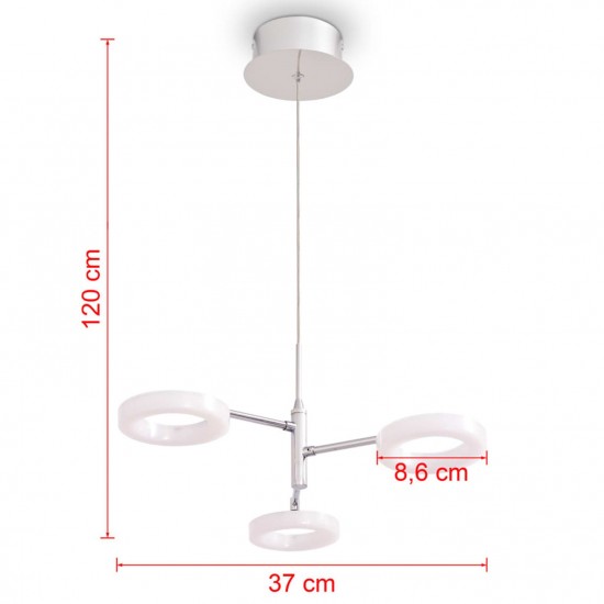 LED Pendant Lamp with 3 Lights Warm White LED Pendant Lamp with 3 Lights Warm White