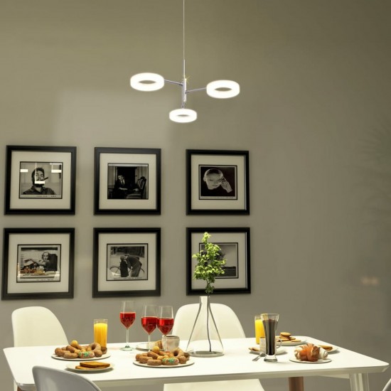 LED Pendant Lamp with 3 Lights Warm White LED Pendant Lamp with 3 Lights Warm White