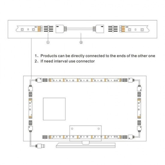 4 * 50cm USB LED Strip Lights Kit Flexible Strip Lights with Mini Remote Control Home LED Tape Strip for TV Computer Backlight 4 * 50cm USB LED Strip Lights Kit Flexible Strip Lights with Mini Remote Control Home LED Tape Strip for TV Computer Backlight