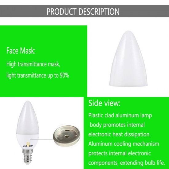 LED Candle Shape Light Bulb C37 E14 Base Socket 7W 3000K Warm White IP44 Water Resistance Living Room Dining Hall Corrior Attic Balcony Courtyard LED Candle Shape Light Bulb C37 E14 Base Socket 7W 3000K Warm White IP44 Water Resistance Living Room Dining Hall Corrior Attic Balcony Courtyard