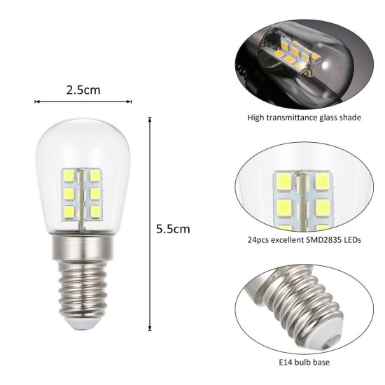 AC220V LED Mini Refrigerator Light Fridge Lamp E14 Bulb Base Socket Holder SMD2835 AC220V LED Mini Refrigerator Light Fridge Lamp E14 Bulb Base Socket Holder SMD2835