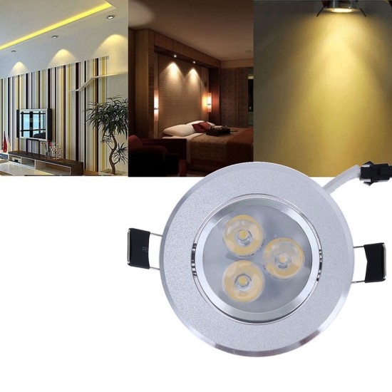 9W LED Downlight Ceiling Lamp Spot Light Recessed AC85-265V Lamp + LED Driver for Home Illumination (Warm white) 9W LED Downlight Ceiling Lamp Spot Light Recessed AC85-265V Lamp + LED Driver for Home Illumination (Warm white)