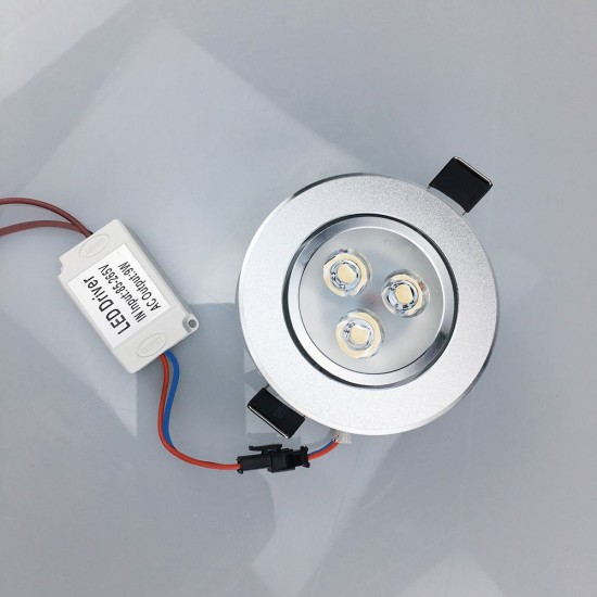 9W LED Downlight Ceiling Lamp Spot Light Recessed AC85-265V Lamp + LED Driver for Home Illumination (Warm white) 9W LED Downlight Ceiling Lamp Spot Light Recessed AC85-265V Lamp + LED Driver for Home Illumination (Warm white)