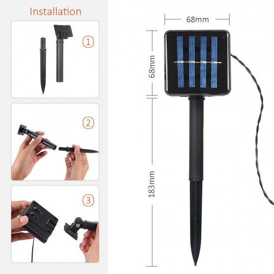 Solar Powered String Light 100/200 LEDs 2 Lighting Modes Christmas Lights IP65 Water-resistant Outdoor Hanging Fairy Lighting for Holiday Party Living Room Garden Patio Solar Powered String Light 100/200 LEDs 2 Lighting Modes Christmas Lights IP65 Water-resistant Outdoor Hanging Fairy Lighting for Holiday Party Living Room Garden Patio