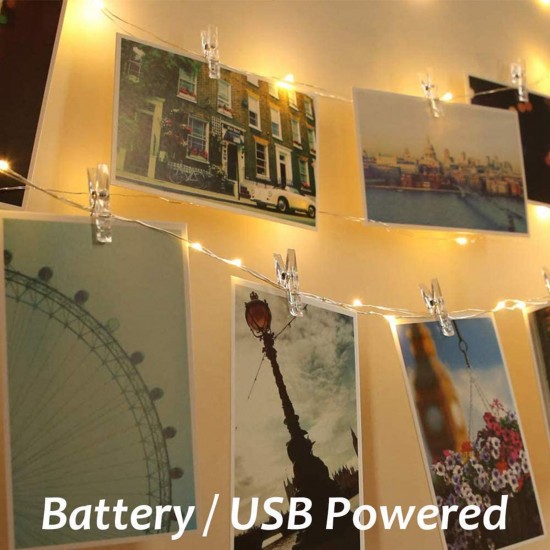 10M 100 Lamp Beads 8 Modes Warm White Fairy String Light Photo Clip Hanging Pictures Cards Memos Artwork 10M 100 Lamp Beads 8 Modes Warm White Fairy String Light Photo Clip Hanging Pictures Cards Memos Artwork
