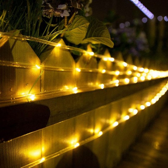 Leds Solar Rope Lights Outdoor 8 Modes Waterproof Tube Lamp with Touching Switch for Garden Yard Fence Walkway Festival Party Leds Solar Rope Lights Outdoor 8 Modes Waterproof Tube Lamp with Touching Switch for Garden Yard Fence Walkway Festival Party