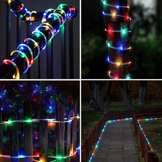 Leds Solar Rope Lights Outdoor 8 Modes Waterproof Tube Lamp with Touching Switch for Garden Yard Fence Walkway Festival Party Leds Solar Rope Lights Outdoor 8 Modes Waterproof Tube Lamp with Touching Switch for Garden Yard Fence Walkway Festival Party