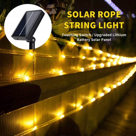 Leds Solar Rope Lights Outdoor 8 Modes Waterproof Tube Lamp with Touching Switch for Garden Yard Fence Walkway Festival Party Leds Solar Rope Lights Outdoor 8 Modes Waterproof Tube Lamp with Touching Switch for Garden Yard Fence Walkway Festival Party