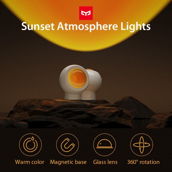 Yeelight Sunset Atmosphere Light Home Night Lamp Eye Protection Desk Lamp with Magnetic Base 360° Free Rotation Lights Yeelight Sunset Atmosphere Light Home Night Lamp Eye Protection Desk Lamp with Magnetic Base 360° Free Rotation Lights