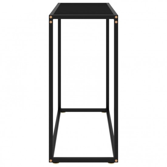 Console Table Black 80x35x75 cm Tempered Glass Console Table Black 80x35x75 cm Tempered Glass