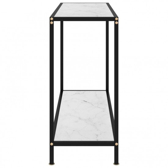 Console Table White 100x35x75 cm Tempered Glass Console Table White 100x35x75 cm Tempered Glass