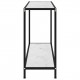Console Table White 100x35x75 cm Tempered Glass Console Table White 100x35x75 cm Tempered Glass