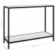Console Table White 100x35x75 cm Tempered Glass Console Table White 100x35x75 cm Tempered Glass