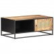 Coffee Table 90x50x35 cm Rough Mango Wood and Natural Cane Coffee Table 90x50x35 cm Rough Mango Wood and Natural Cane