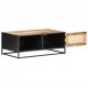 Coffee Table 90x50x35 cm Rough Mango Wood and Natural Cane Coffee Table 90x50x35 cm Rough Mango Wood and Natural Cane