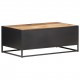 Coffee Table 90x50x35 cm Rough Mango Wood and Natural Cane Coffee Table 90x50x35 cm Rough Mango Wood and Natural Cane