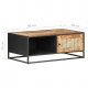 Coffee Table 90x50x35 cm Rough Mango Wood and Natural Cane Coffee Table 90x50x35 cm Rough Mango Wood and Natural Cane